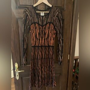 BCBG wool patterned dress
